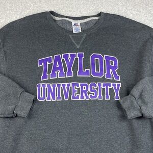 Russell Taylor University College‎ Pullover Sweatshirt Mens XL Gray Crewneck